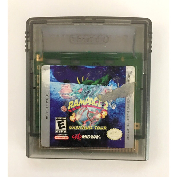 Rampage 2 Universal Tour (Nintendo GameBoy Color, 1999) Cartridge Only US Seller - Picture 1 of 4